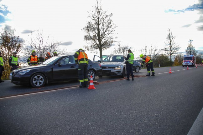 	Heftiger Auffahrunfall mit drei beteiligten Autos auf Wiener Strae bei Marchtrenk