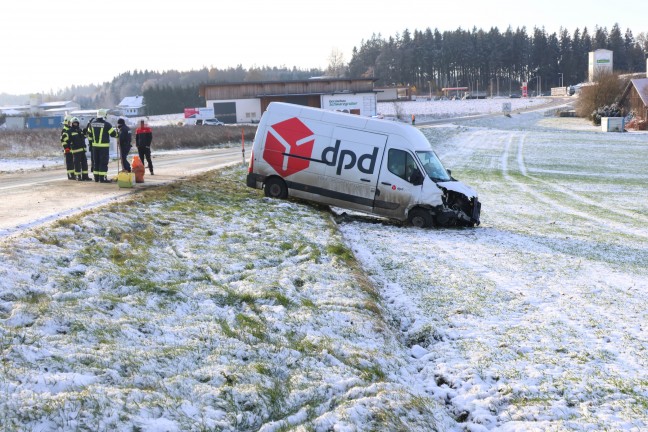 	Busunfall gemeldet: Crash zwischen Kleintransporter und PKW in Taiskirchen im Innkreis