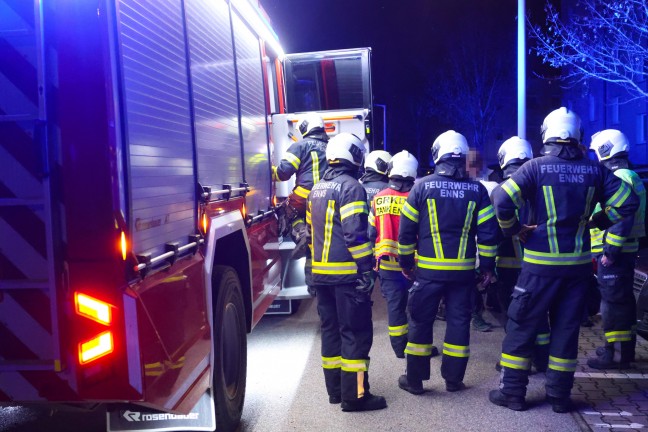 	Brandeinsatz bei einem Mehrparteienwohnhaus in Enns