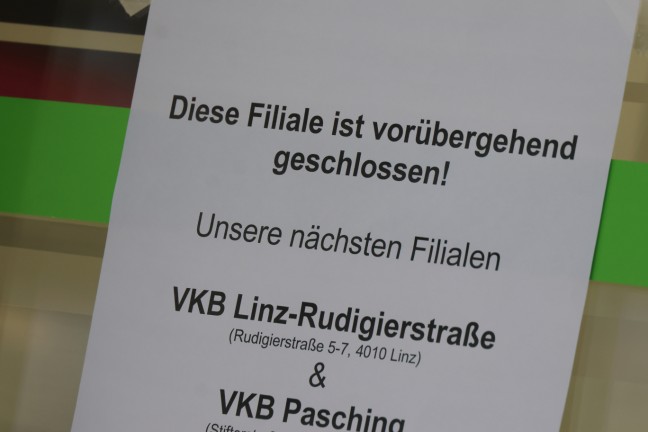 	Tatverdchtiger nach Raubberfall auf Bankfiliale in Linz ausgeforscht und festgenommen