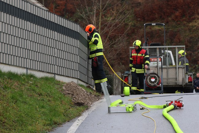 	Explosionsgefahr durch bei Bauarbeiten beschdigte Gasleitung in Stadl-Paura