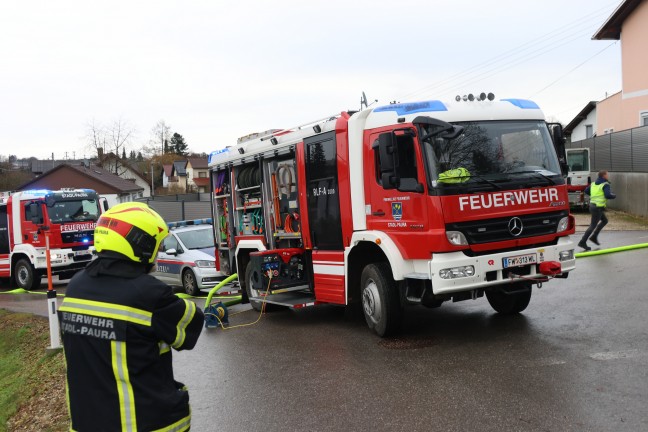 	Explosionsgefahr durch bei Bauarbeiten beschdigte Gasleitung in Stadl-Paura