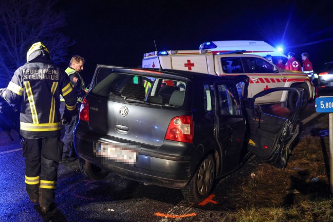 	Vier teils Schwerverletzte bei schwerem Kreuzungscrash auf Pyhrnpassstrae in Steinhaus