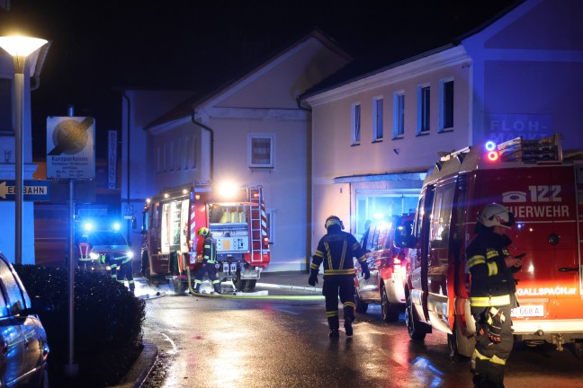 	Brand in einem Haus im Ortszentrum von Gallspach sorgte fr Einsatz zweier Feuerwehren