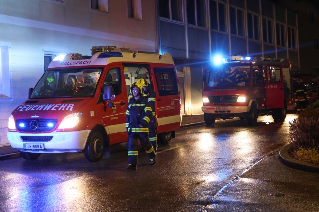 	Brand in einem Haus im Ortszentrum von Gallspach sorgte fr Einsatz zweier Feuerwehren