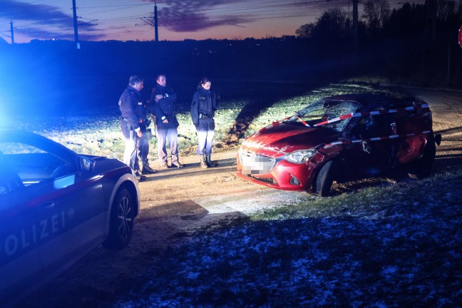 Unfall in Nubach: Auto landet nach berschlag in der Nachbargemeinde Schlierbach