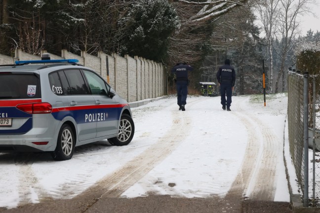 Personenrettung: Suche nach gestrzter Person in einem Waldstck in Krenglbach