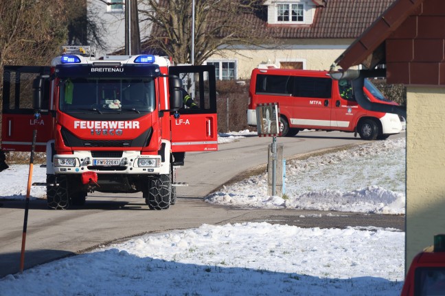 Vier Feuerwehren bei Brand in der Speis eines Einfamilienhauses in Molln im Einsatz