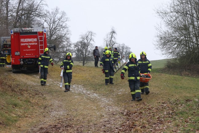 Absturz: Mann bei Forstarbeiten in Gaspoltshofen in steilem Waldstck abgestrzt