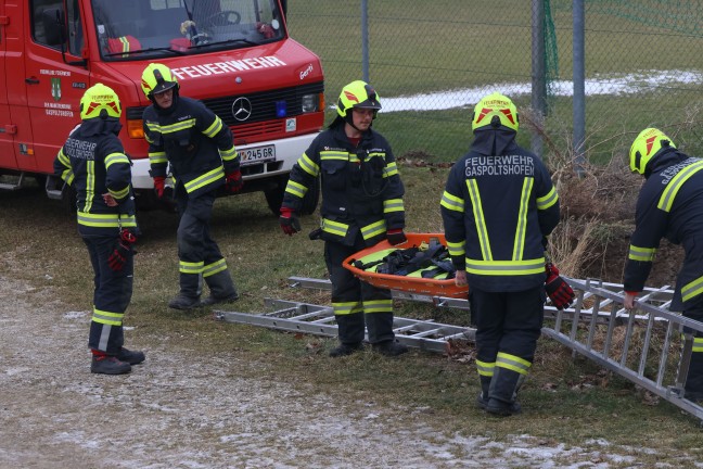 Absturz: Mann bei Forstarbeiten in Gaspoltshofen in steilem Waldstck abgestrzt