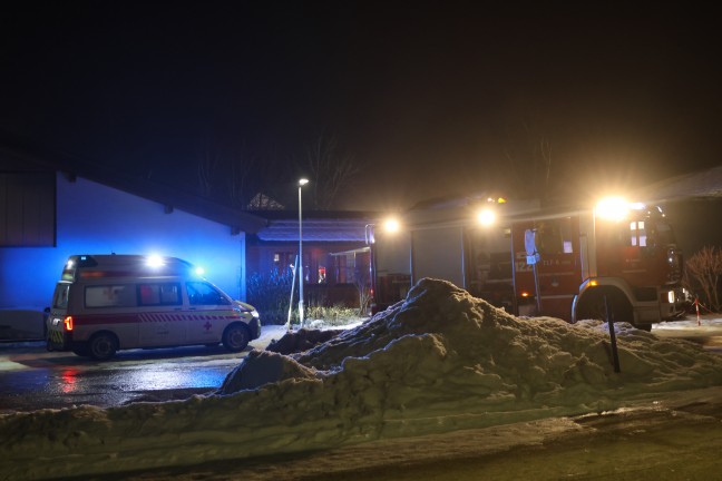 Brand im Freibad: Einsatzkrfte zweier Feuerwehren in Hinterstoder im Einsatz