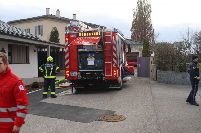 Hund als Brandmelder: Einsatz zweier Feuerwehren bei Brand in einem Wohnhaus in St. Marien