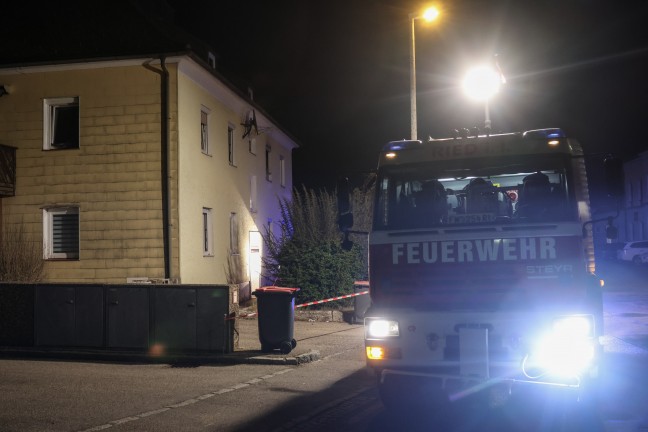 Brand in einem Abbruchhaus in Ried im Innkreis sorgte fr Einsatz der Feuerwehr