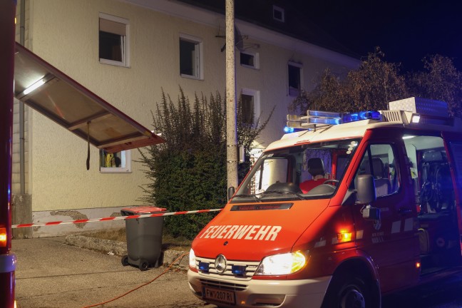 Brand in einem Abbruchhaus in Ried im Innkreis sorgte fr Einsatz der Feuerwehr