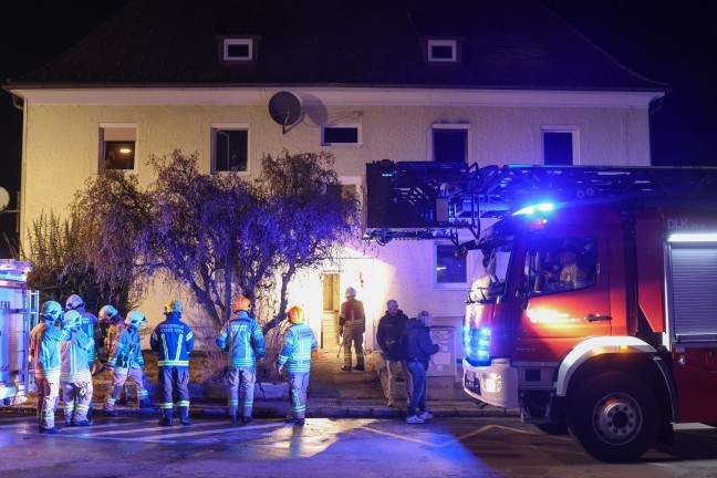 Brand in einem Abbruchhaus in Ried im Innkreis sorgte fr Einsatz der Feuerwehr