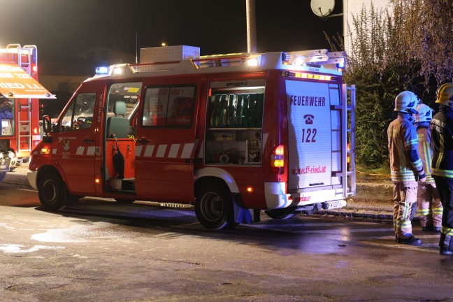 Brand in einem Abbruchhaus in Ried im Innkreis sorgte fr Einsatz der Feuerwehr