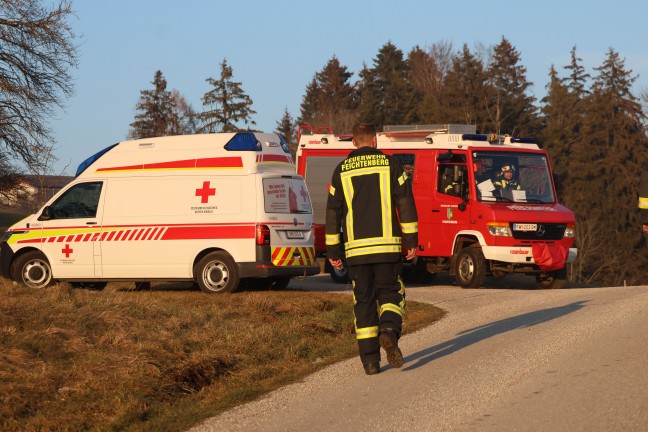 Personenrettung: Notarzthubschrauber, Rettung und Feuerwehr nach Forstunfall in Kirchham im Einsatz