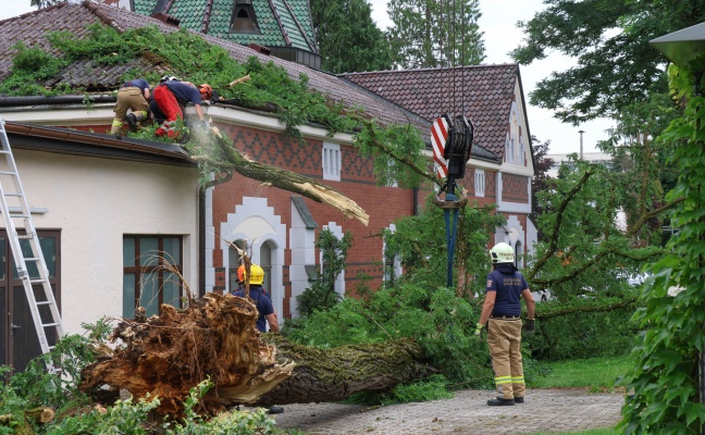 Sturmschden: Umfangreiche Aufrumarbeiten nach heftigem Unwetter in Ried im Innkreis