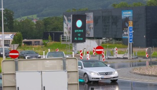 Sperre der Pyhrnautobahn wegen Unfall im Tunnel Ottsdorf bei Micheldorf in Oberösterreich