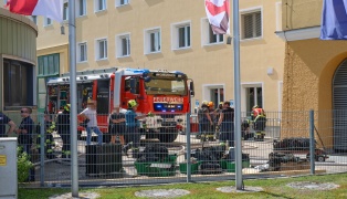 Brand in einer Werkstätte eines Energieversorgungsunternehmens in Gmunden