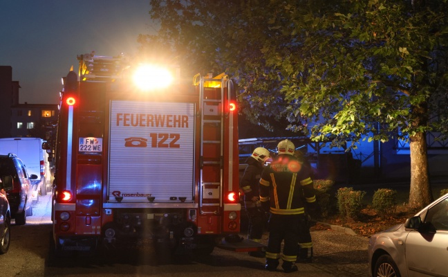 Optische Tuschung durch Kerze lste kurzzeitigen Einsatz der Feuerwehr in Wels-Neustadt aus