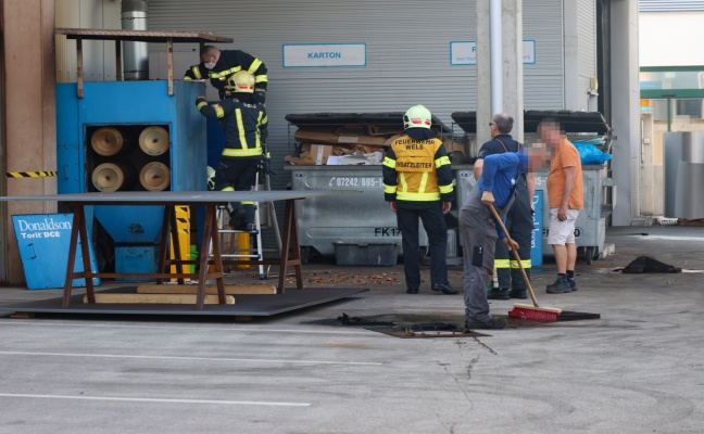 Brand einer Filteranlage bei einem Metallverarbeitungsunternehmen in Wels-Vogelweide