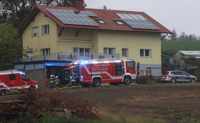 Rauchentwicklung durch Heizungsanlage: Einsatzkräfte der Feuerwehr in Buchkirchen im Einsatz