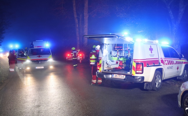 vier-teils-schwerverletzte-auto-bei-verkehrsunfall-in-kremsm-nster-frontal-gegen-baum-gekracht