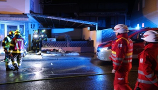 Brand in einem Haus im Ortszentrum von Gallspach sorgte fr Einsatz zweier Feuerwehren