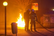 Einsatzreicher Jahreswechsel fr die Feuerwehren in Obersterreich mit mehreren Kleinbrnden