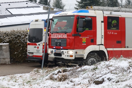 Personenrettung: Suche nach gestrzter Person in einem Waldstck in Krenglbach