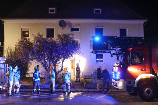 Brand in einem Abbruchhaus in Ried im Innkreis sorgte fr Einsatz der Feuerwehr