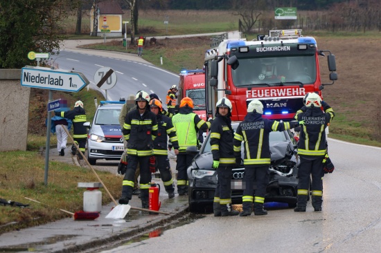 Verkehrsunfall bei Buchkirchen fordert eine verletzte Person